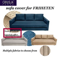 CRIUSJA Couch Cover Remake for  Friheten 3seater Sofa Cover, Friheten 3-seat Sofa-bed Cover, Linen Texture, Velvet, Plaid 1