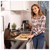 Metal Bread Box with Hinged Sliding Lid Desktop Pastry Storage Box Steel Container Pastry Container Storage Bread Sealed Tissue 3