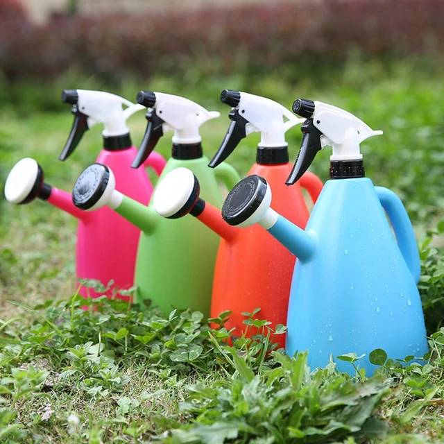 Regadera con pulverizador de agua para plantas 1000 ml