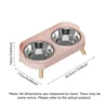 A Colorful Dopamine Pet Double Bowl Fashion Feeding Large Capacity Stainless Steel Dog Bowl Drinking Water Neck Cat Double Bowl 2