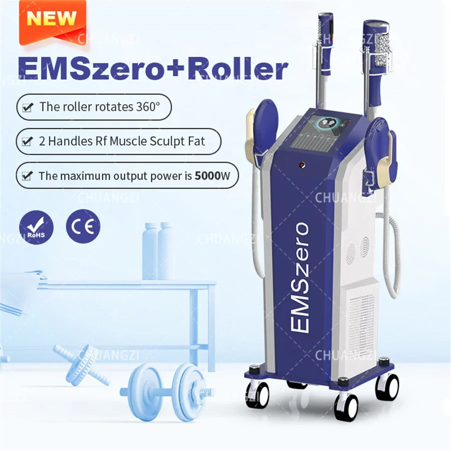 

EMSSLIM NEO Upgrade Electromagnetic EMSzero HI-EMT Stimulate Body Sculpting Roller Handle 2 In 1 Machine For Gym Beauty