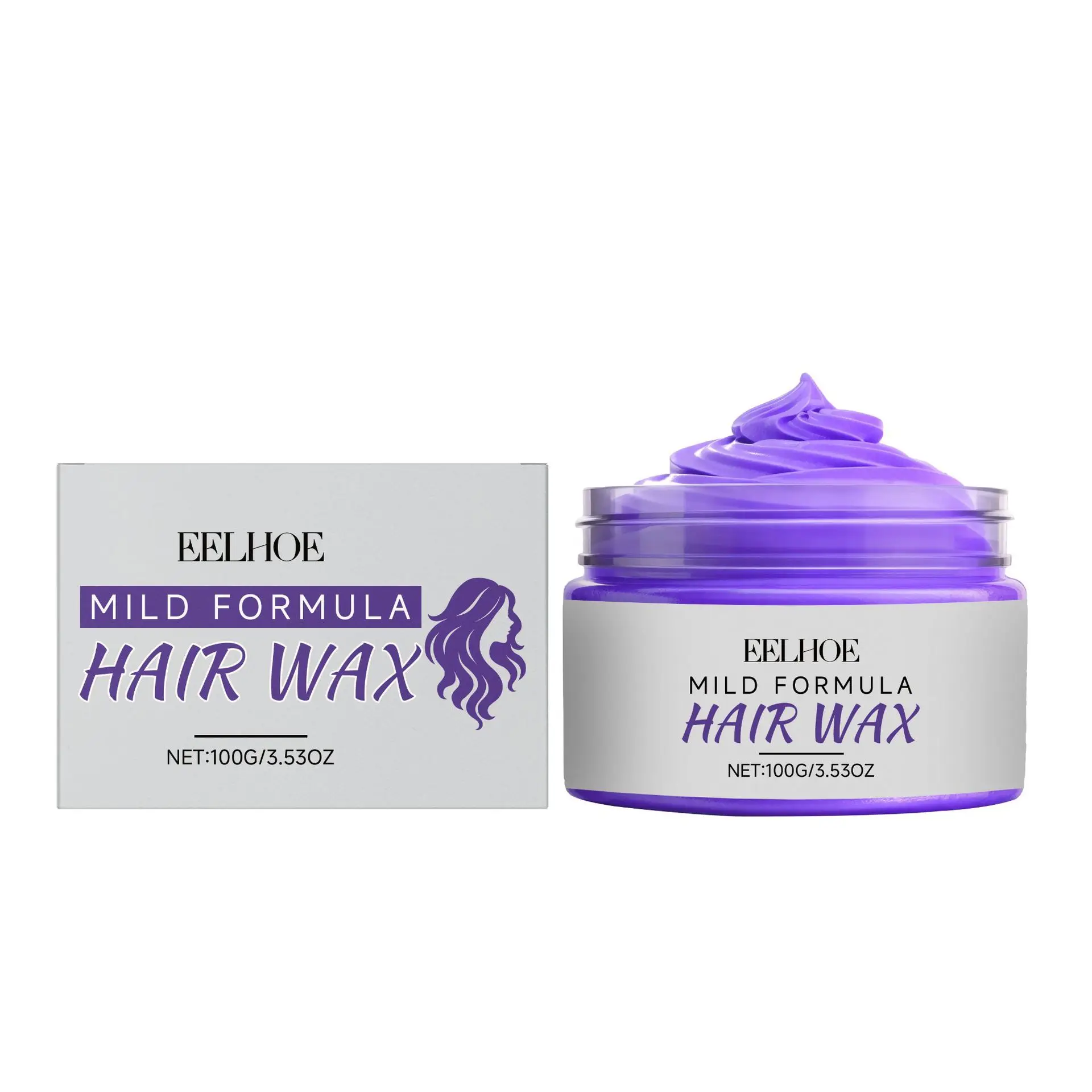 צבע שיער סגול זמני ווקס קרם שיער סגול מיידי נשים גברים עיצוב שיער מוד ניתן לשטוף ג'ל צביעת שיער לקוספליי הלווין