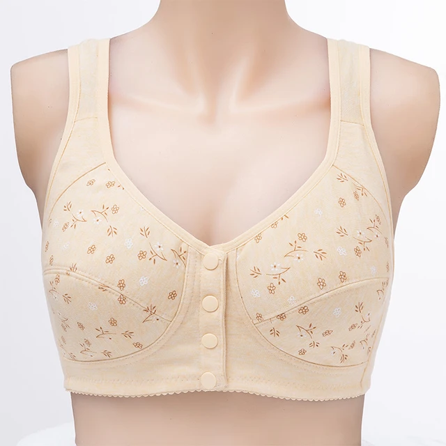 Middle aged and elderly large bra without steel ring comfortable