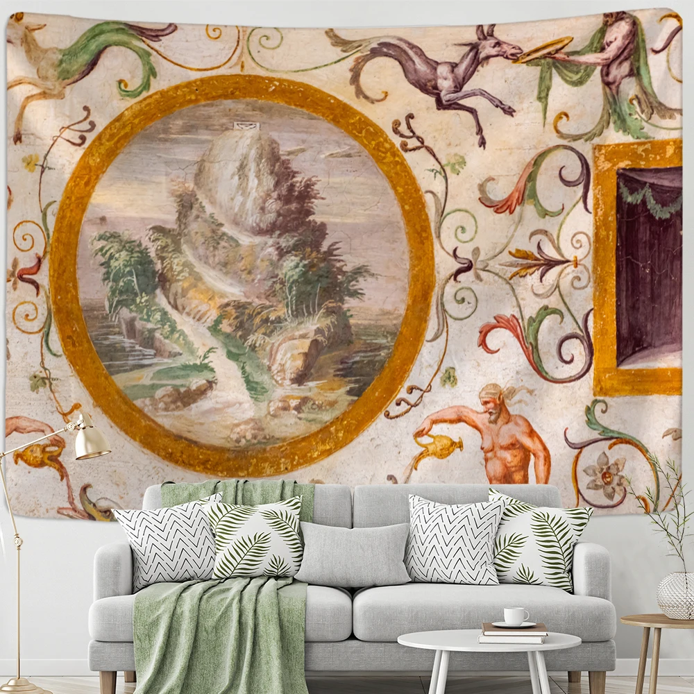 Tapisserie murale psychédélique vintage, art classique, Boho Tapiz,  psychédélique chrétien, mystère de sorcellerie, chambre à coucher,  décoration d'intérieur - AliExpress, image size:1000x1000