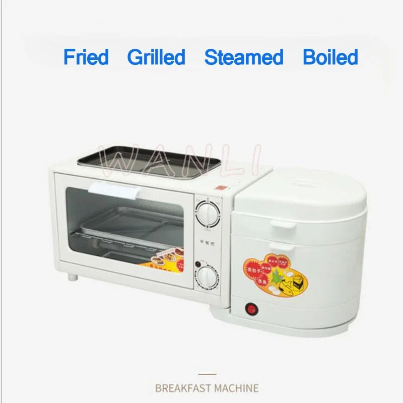 Four-in-one Breakfast Machine Multi-function Steamed Egg Cooker Toaster Oven Kitchen Baking Appliances 3