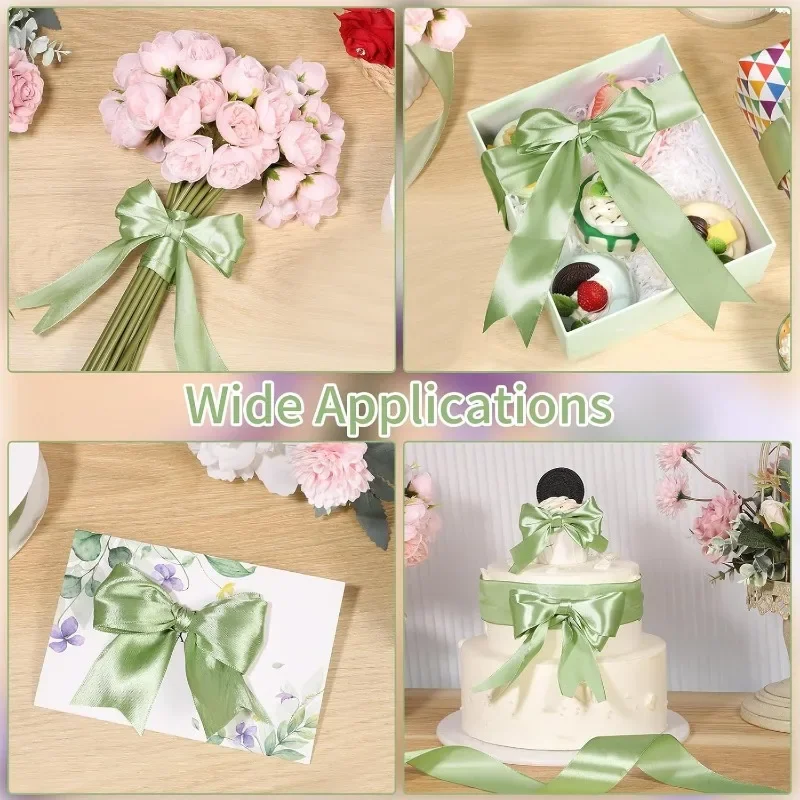 Satin Ribbon 25 Yards for Gift Wrapping Flower Bouquet Crafts Wedding Party Home Decoration,satin ribbons,satin ribbon,wrapping ribbon,ribbon decoration,ribbon supplies