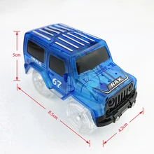 LED Light up Cars for Tracks Electronics Car Toys With Flashing Lights Fancy DIY Toy Cars For Kid Tracks parts Car for Children 