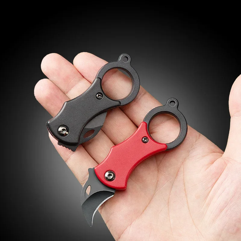 Folding Knife Portable Small Folding Knife Pocket Knife Stainless Steel Claw Camping Peeling Fruit Cutting Rope Self-defense EDC Tool