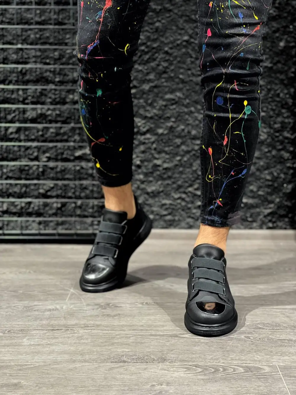 Knack Sneakers shoes 888 black (black sole)