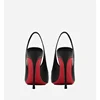 New pointed red sole leather black sexy single shoe versatile thin heel back hollow toe high heels professional women's shoes 2