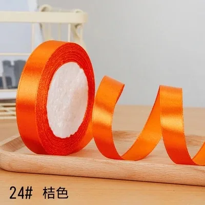 Vibrant Orange Yellow Ribbon for Decorative and Crafting Projects - 22 Meters