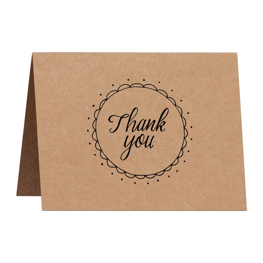 10Pcs pack kraft paper thank you card large 4x6'' for graduation baby shower wedding greeting cards business note cards