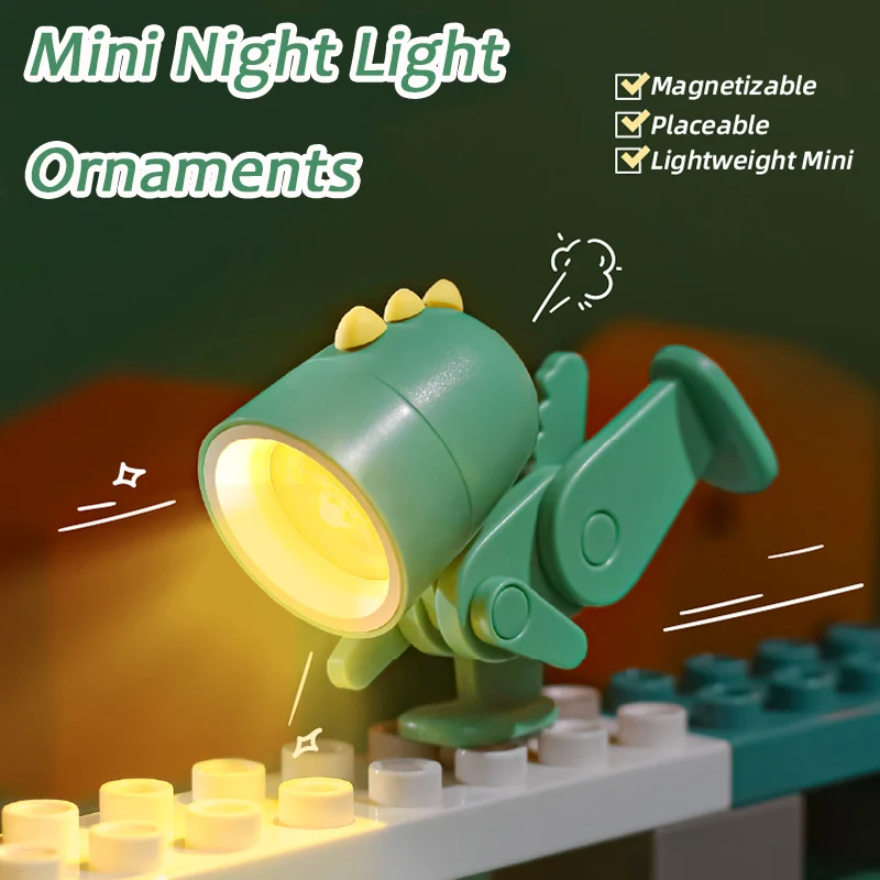 

Mini LED Table Lamp Cartoon Folding Night Light With Battery Kids Room Bedside Bedroom Decoration Night Lamp New Year Kids Gifts