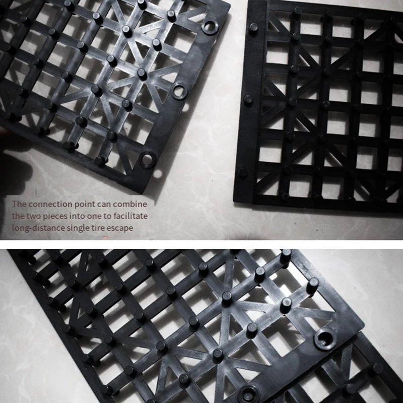Tire chains car wheel anti skid pad tire studs anti skid 2Pcs car snow mud off plate tire traction foldable skid plate nonslip mat sand snow chain wheel