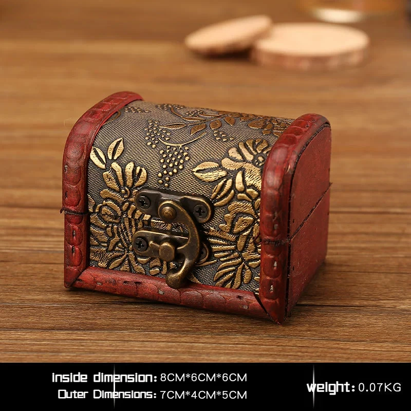 1 retro storage box, personalized candy decoration box, ring jewelry small parts storage box