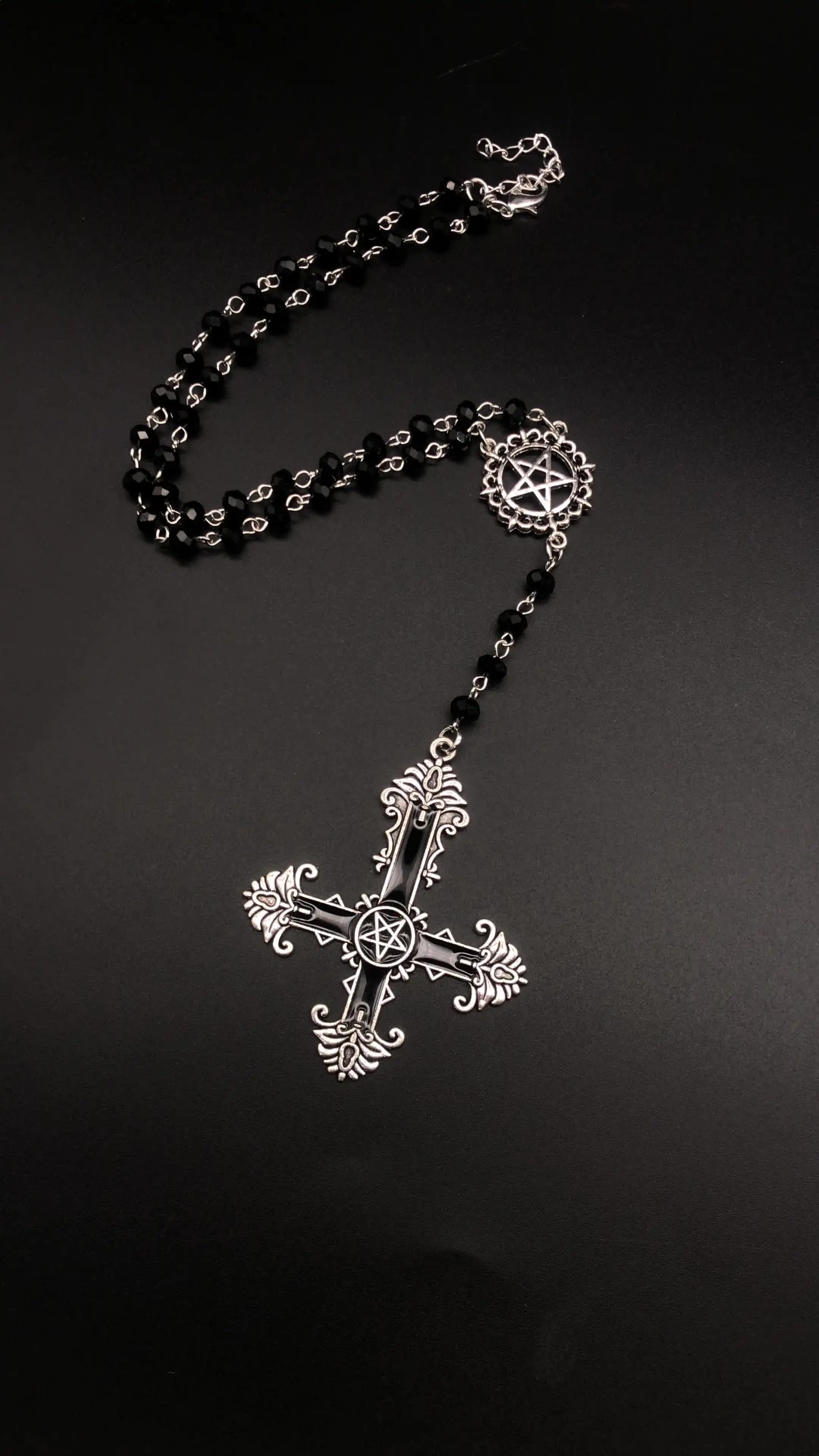 Goth Collana Con Ciondolo A Croce Gotica Vintage Dolce E Cool Per Donne