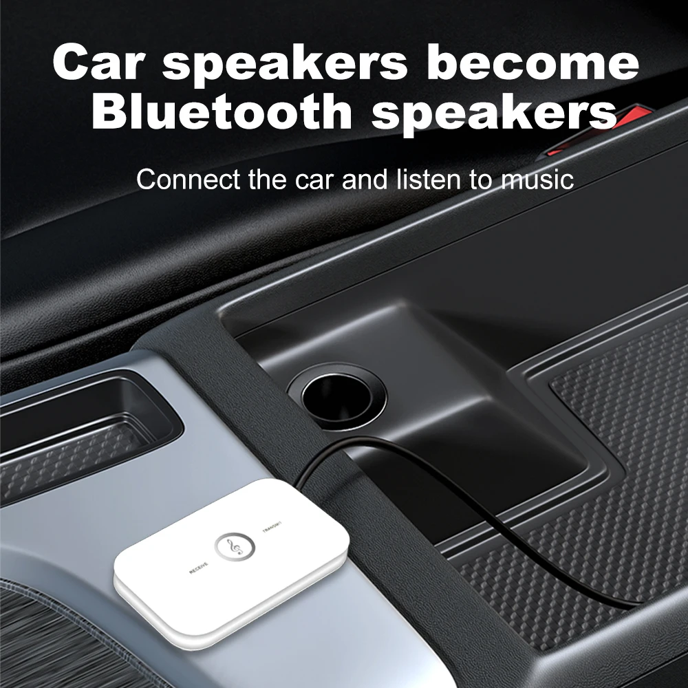 Bluetooth 5.0 Adapter Wireless Audio Transmitter Receiver Dongle 3.5mm RCA AUX Jack Stereo Music Adapter For Car PC TV Headphone