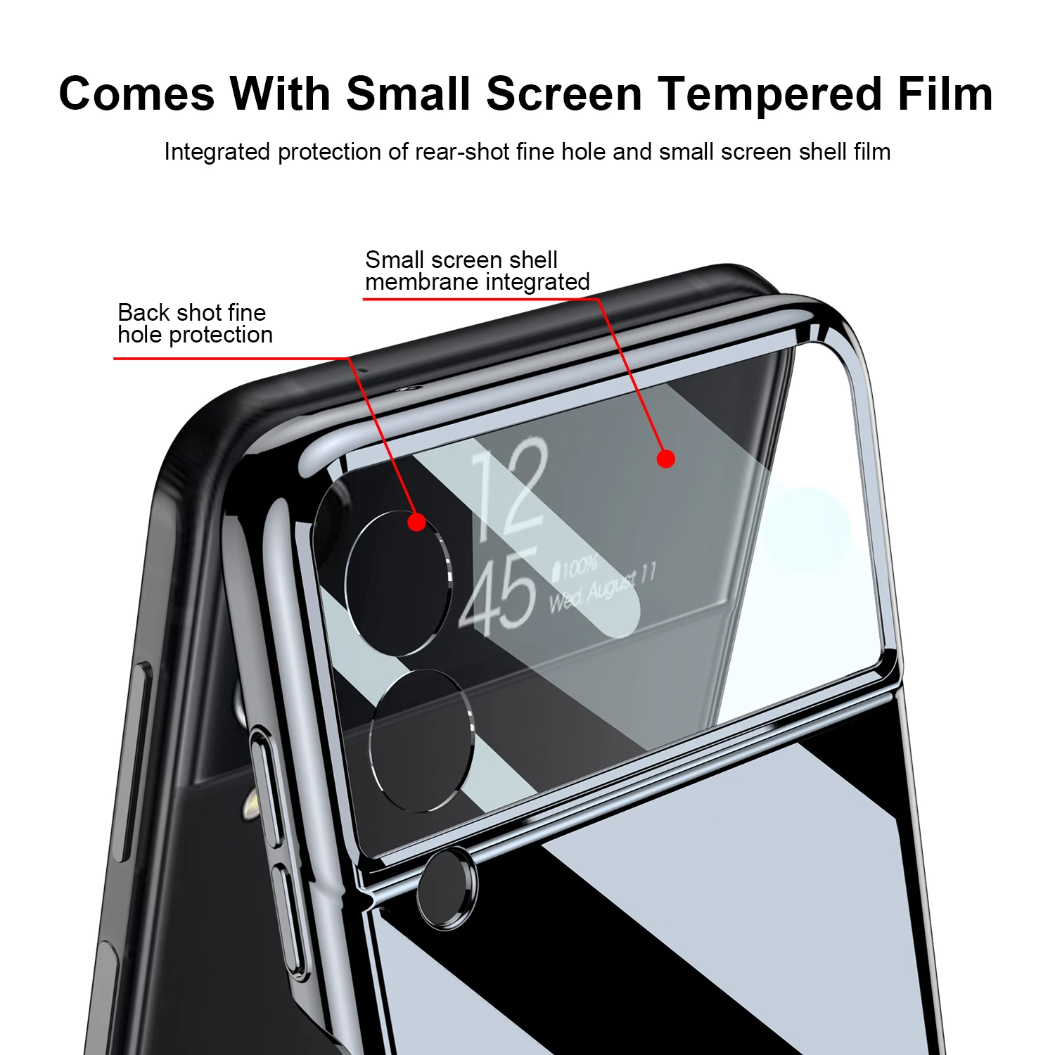 Z Flip 3 Case For Samsung Galaxy Z Flip 3 Flip3 ZFlip3 5G SM-F711B Protect Cases Funads ZFilp 3 Bumper Phone Back Cover Shell