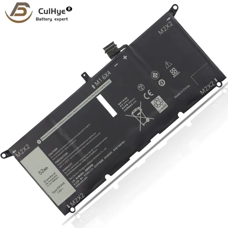 7.6V Nuovo Dxgh8 Batteria Del Computer Portatile Per Dell Xps 13 9380 9370 7390 Per Dell Inspiron 7390 2-In-1 7490 G8Vcf H754V 0H754V P82G 52Wh
