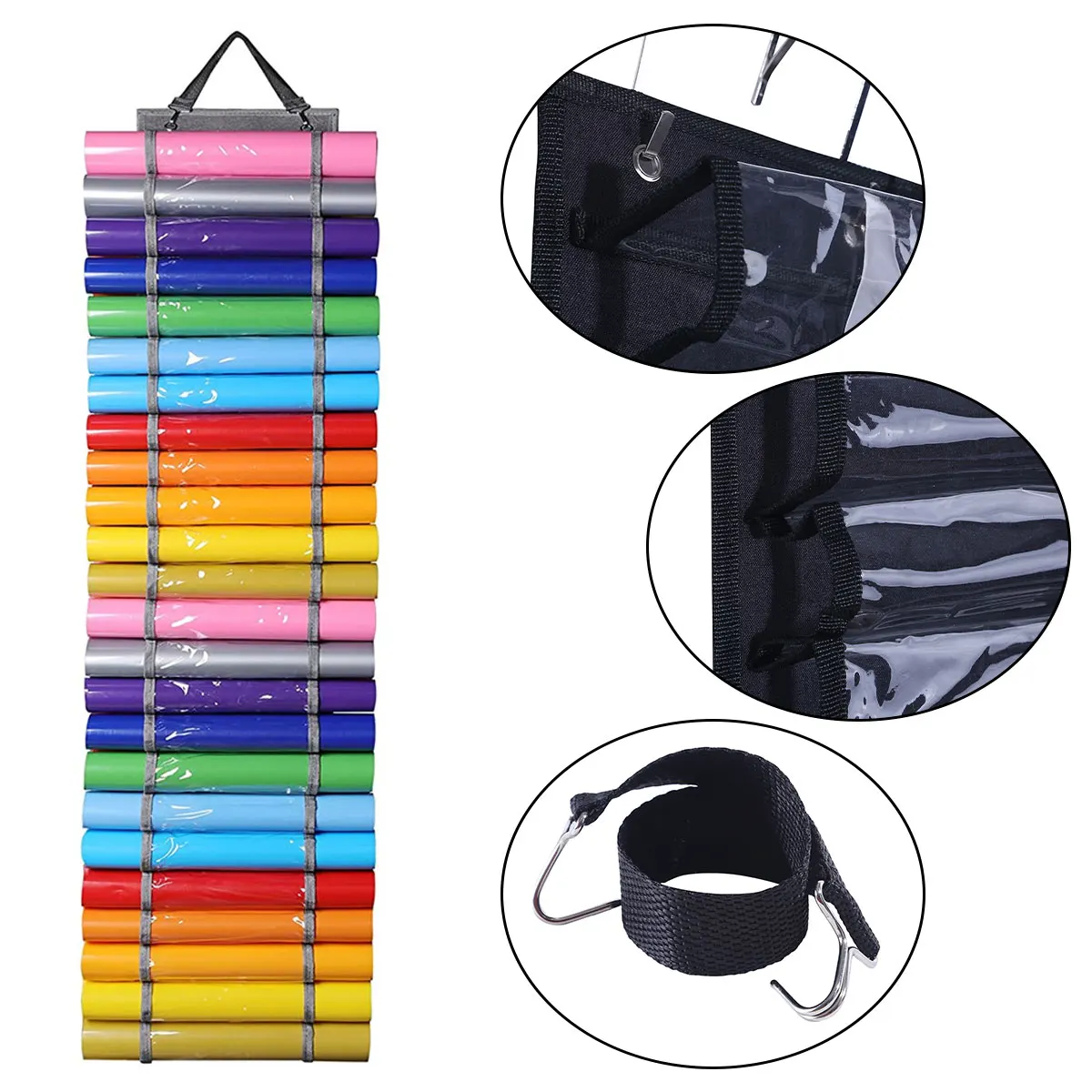 Vinyl Roll Holder Storage Rack Wall Mount Craft Room Organizer