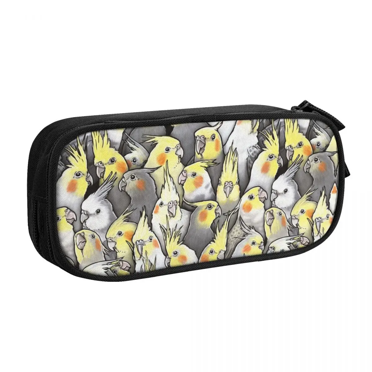 Funny Cockatiels Galore Cute Pencil Cases Boy Girl Large Capacity Parrot Birds Pencil Pouch Students Stationery