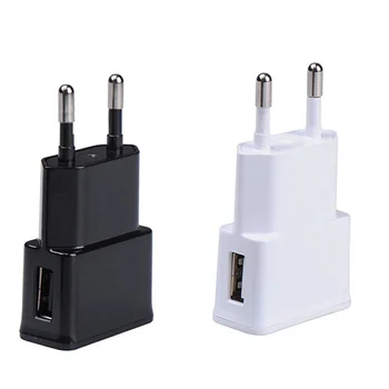 Caricatore USB 5V 2A, caricatore doppio USB, adattatore di alimentazione con spina europea per cellulare, caricatore da parete per iPhone, Xiaomi, Huawei.