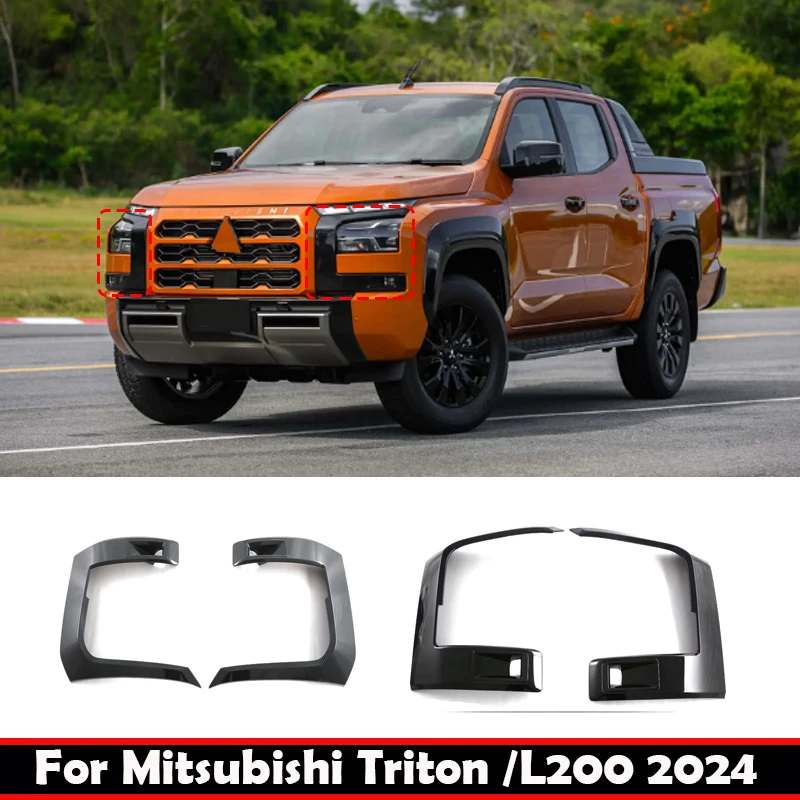 

Для Mitsubishi Triton /L200 2024 накладка на фару переднего бампера