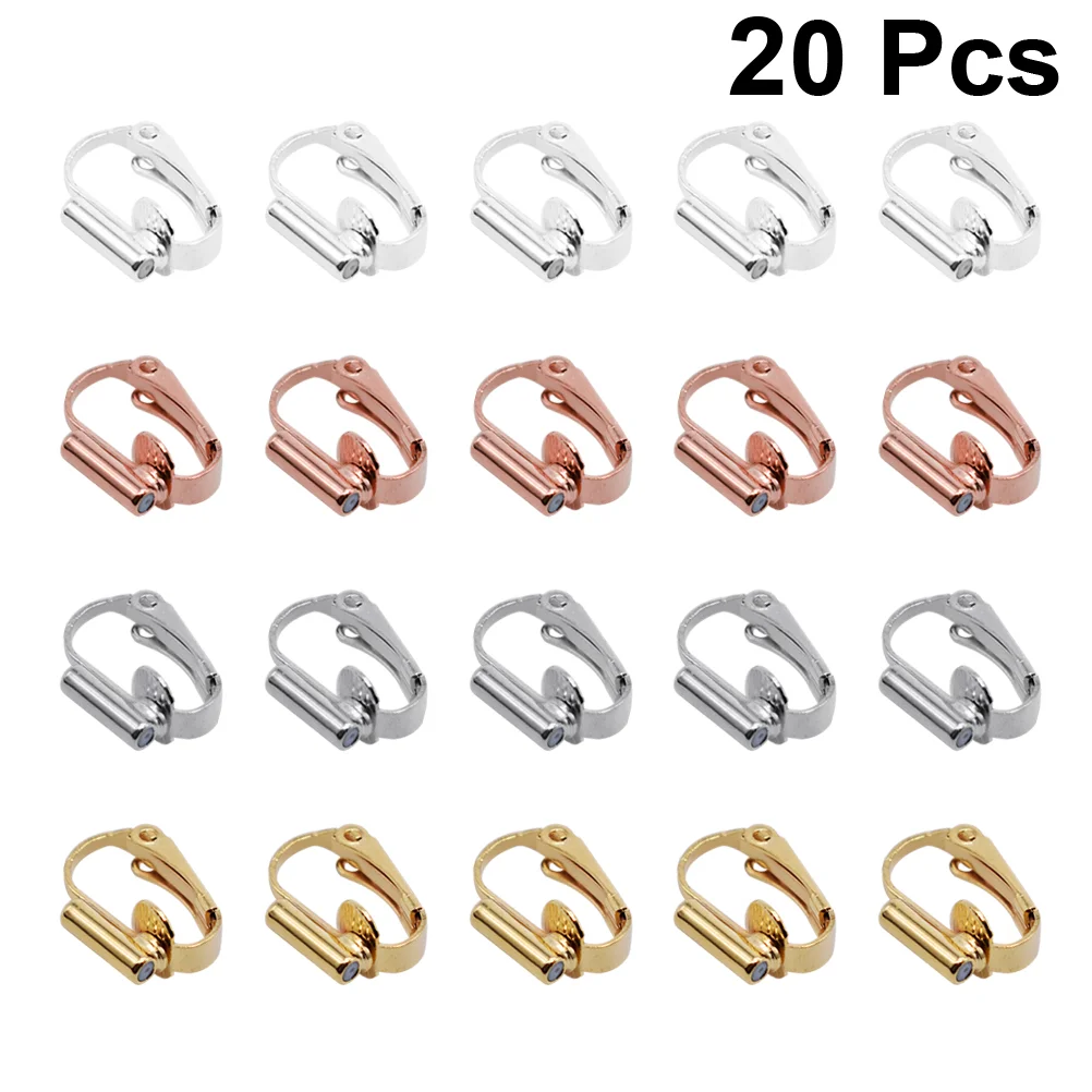 

20 PCS DIY Ear Clips Diy Ear Clipss Clip On Earring Backss Clip Pins Stud Clip On Earring Backss Clips Accessories Screw-in