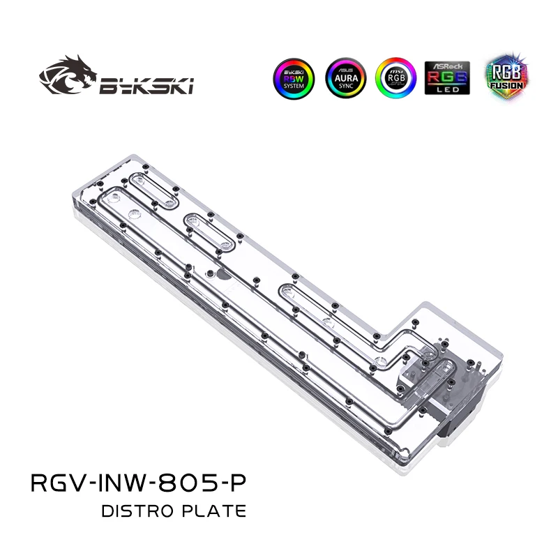 Bykski Acrilico Waterway Board Distro Plate Per Inwin 805 Case, Supporto Pompa Ddc, Serbatoio Sostituire L'Acqua Del Serbatoio Rgv-Inw-805-P