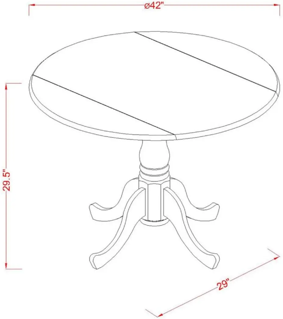 new-3 Piece Kitchen Table & Chairs Set Contains a Round Dining Room Table with Dropleaf and 2 Linen Fabric Upholstered