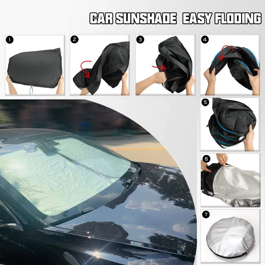 Car Windshield Sunshade For VW ID.4 ID.3 Foldable Window Cover Block Heat and Sun Keep Car Cool