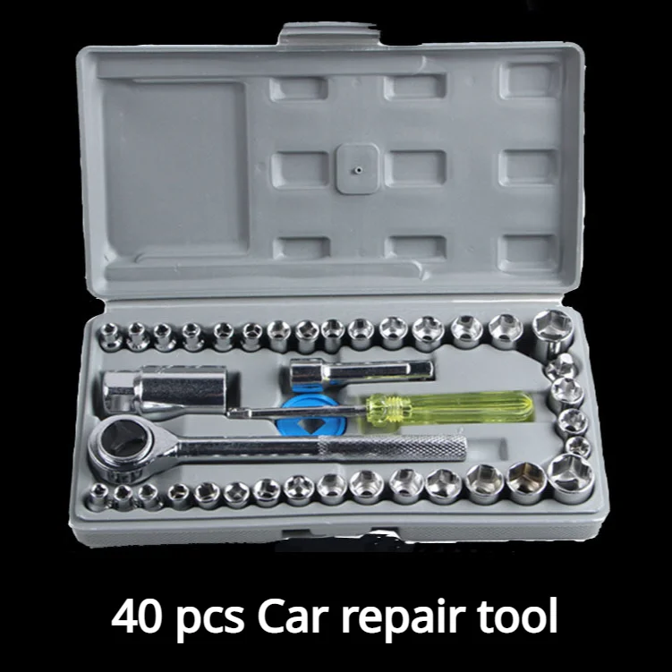 40 piece set of automotive and motorcycle combination tools socket tool