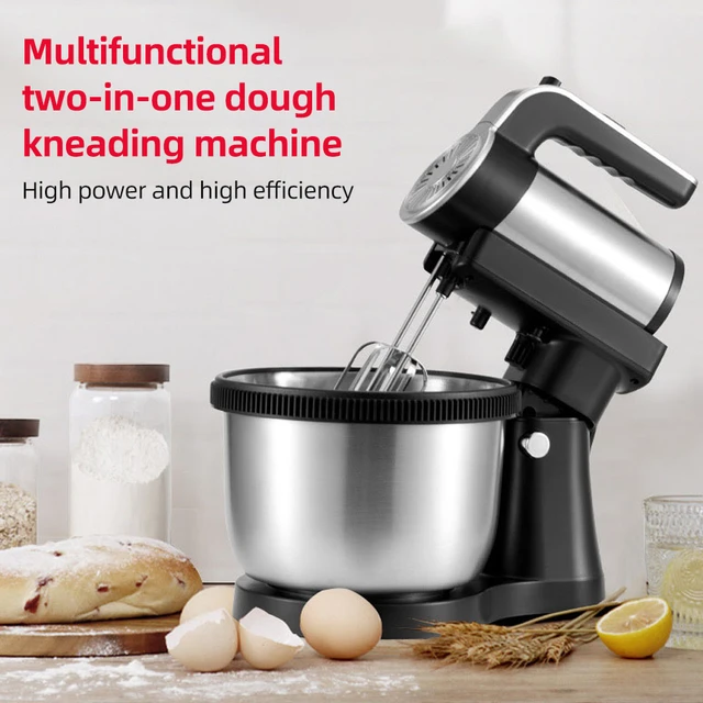 4L Stainless Steel Bowl 6-speed Kitchen Food Stand Mixer Cream Egg beater  Whisk Blender Cake Dough Bread Mixer Maker Machine - AliExpress