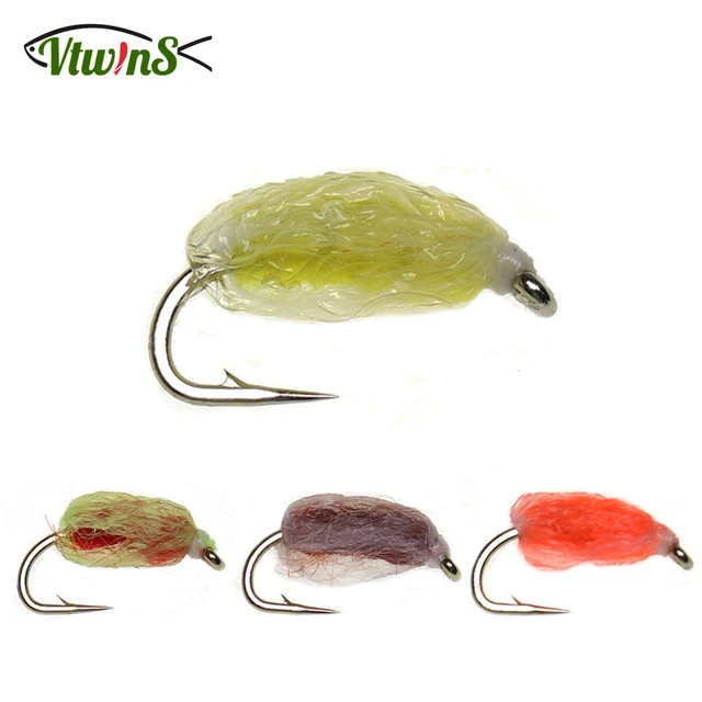 Vtwins Trout Egg Fly Crystal glo Ball Bug Wet Fly Oval Eggs