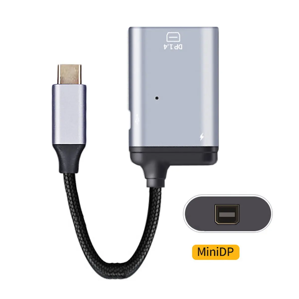 

Преобразователь для монитора CY Zihan с USB-C типа C на Displayport 4K 2K 60 Гц с женским портом питания PD