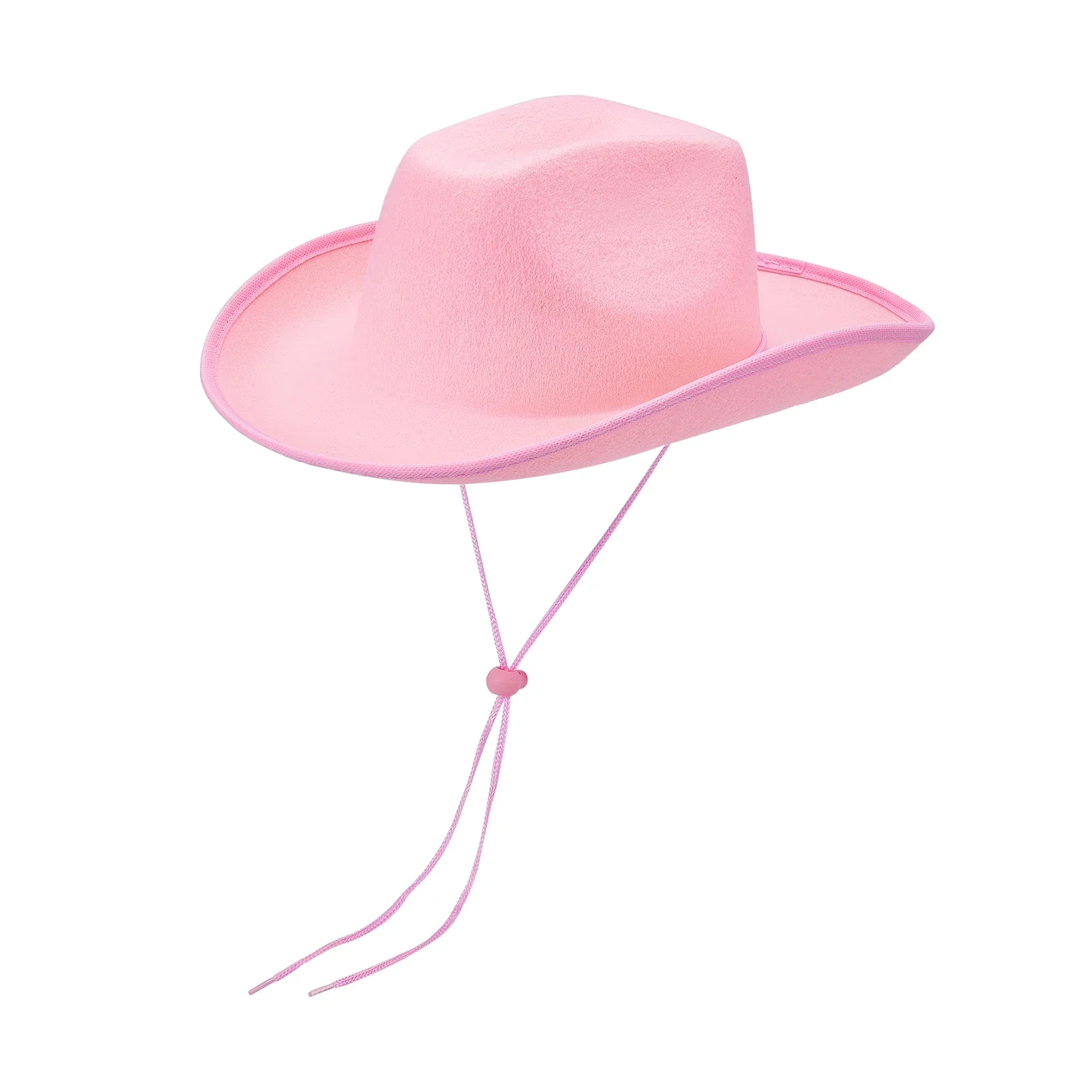 Cowboy Hat Women's Men's Classic Curled Edge Strap Brim Fedora Outdoor Cowboy Hat Western Stage Performance