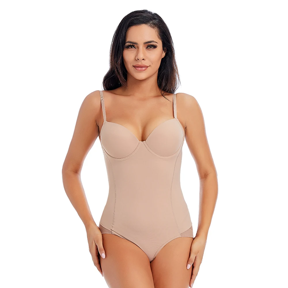 Women Sexy Corset Bodysuit Shapewear Body Shaper With Cup Compression Bodies Belly Sheath Waist Trainer Slimming Underwear