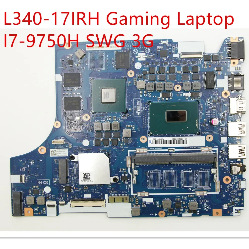 

Motherboard For Lenovo ideapad L340-17IRH Gaming Laptop Mainboard I7-9750H GTX 1050 3G 5B20S42327