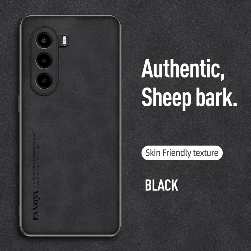 Luxury Sheepskin Leather Retro Men's Back Cover