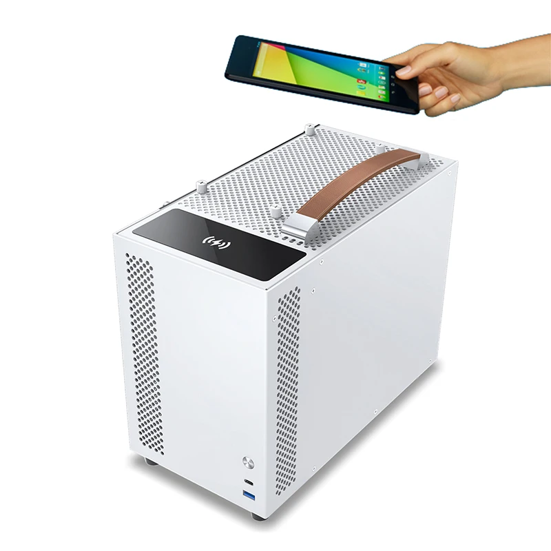 Aluminum Computer Case With Wireless Charge Gaming PC Chassis for Mini-ITX/SFX PSU/135mm Radiator MINI CASE | pc case,pc chassis,computer chassis frame,mini itx desktop case