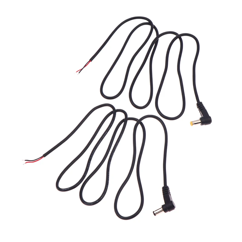 5.5X2.1mm/2.5mm Right Angle DC Power Cable - Male Plug Extension Line Power Connector For Electronic Devices DIY Repair Accessor
