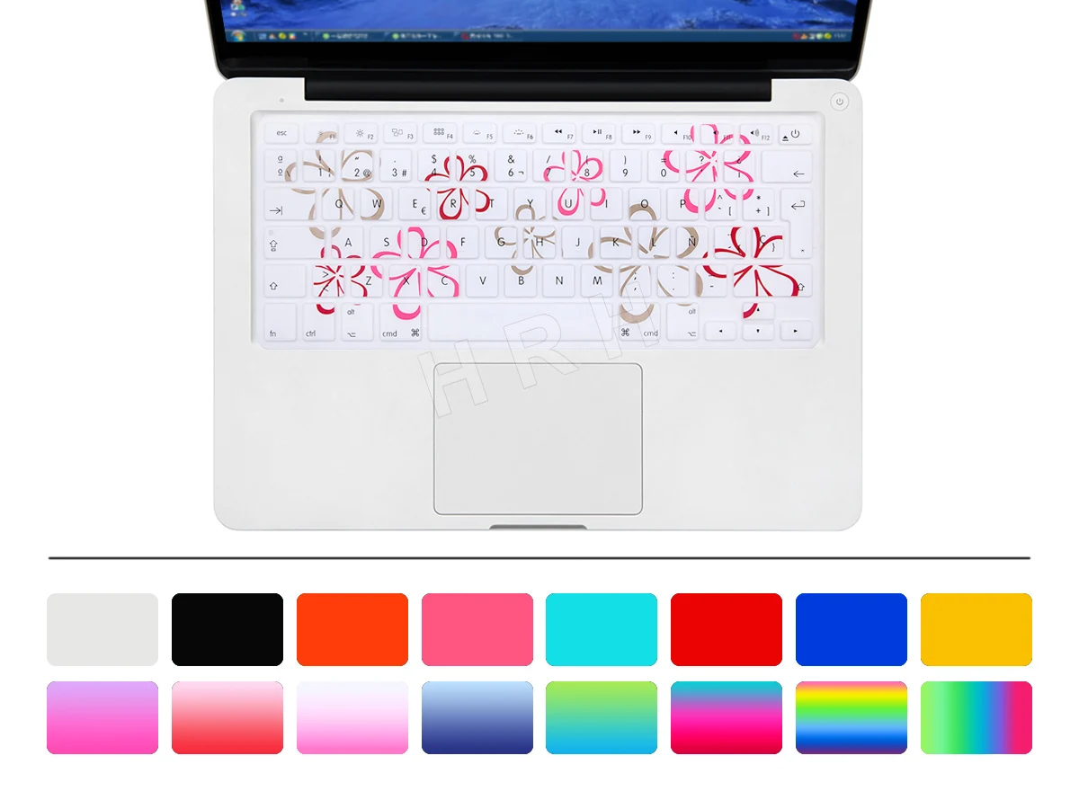 Hrh Spanish Flower Decal Silicone Keyboard Cover Keypad Skin Protective
