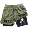 Anime Men's and Women's Sports Shorts Summer Sportswear Men's 2-in-1 Training Training Men's and Women's Fitness Sports Shorts 3
