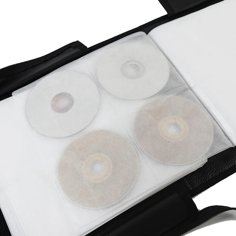 CD Case, 400 Capacity DVD Case CD Wallets Protective Storage Organizer Holder Booklet Album Box Binder (Black)