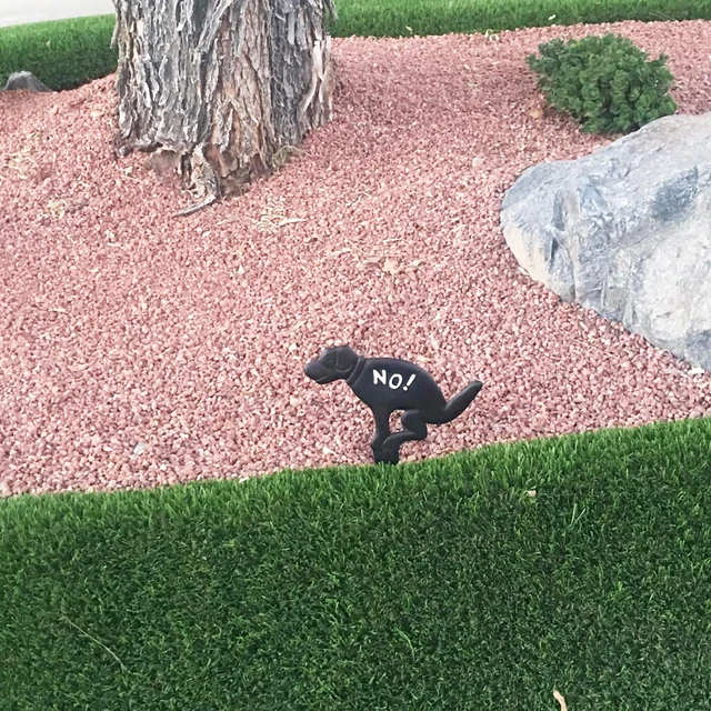 1 Db Öntöttvas Jelzőtábla Kerti Földdugó Kártya Udvar Nincs Kutya' Figyelmeztető Fű Dekoráció Kültéri Távolság Karbantartás Kiskutya Sturdy Pagan - Image 3