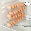 Egg Dispenser Automatic Rolling Egg Tray Organizer, Space Saving Refrigerator Egg Roller,Holds 20/30 Eggs Simultaneously 2