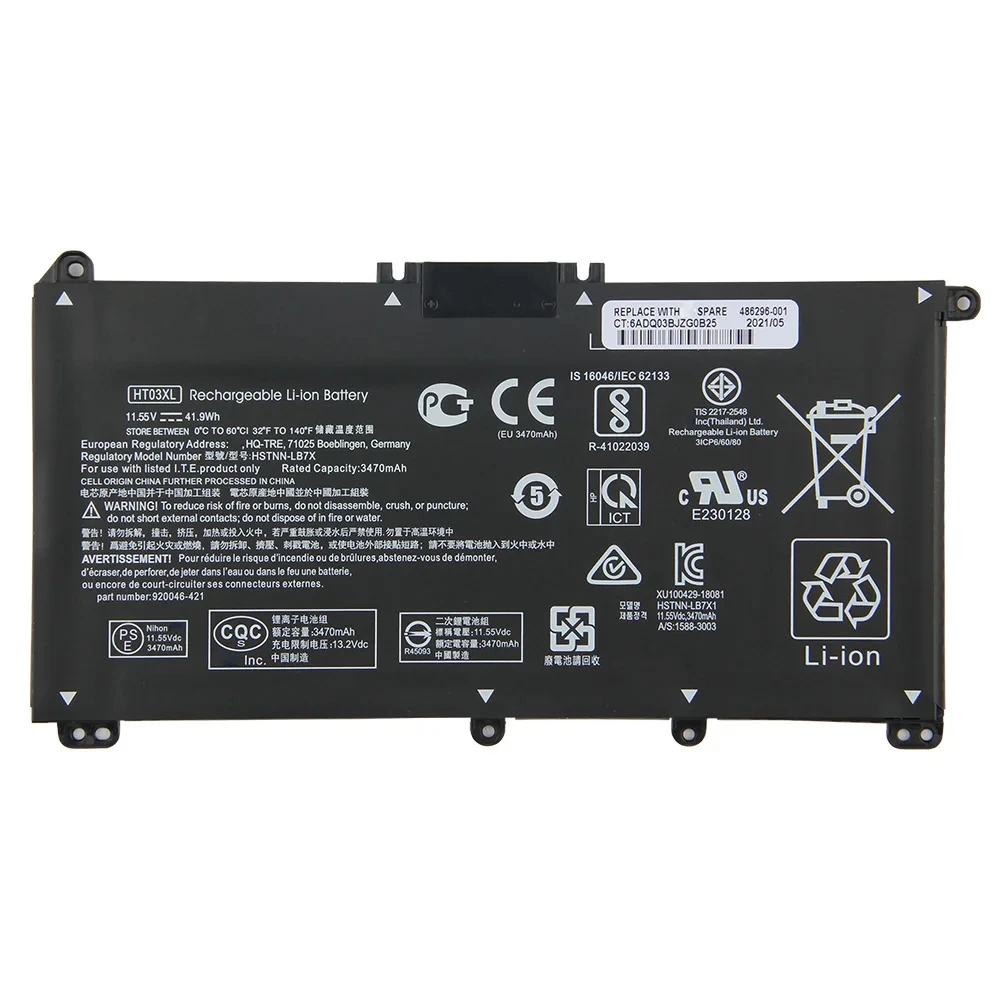 Substituição Bateria do Portátil para hp L11119855 L114211c1 L114212c2 L11 Pavilion 15-cw1000au Tpn-q209 Hstnn-lb8m Ferramenta Ht03xl - Imagem 4