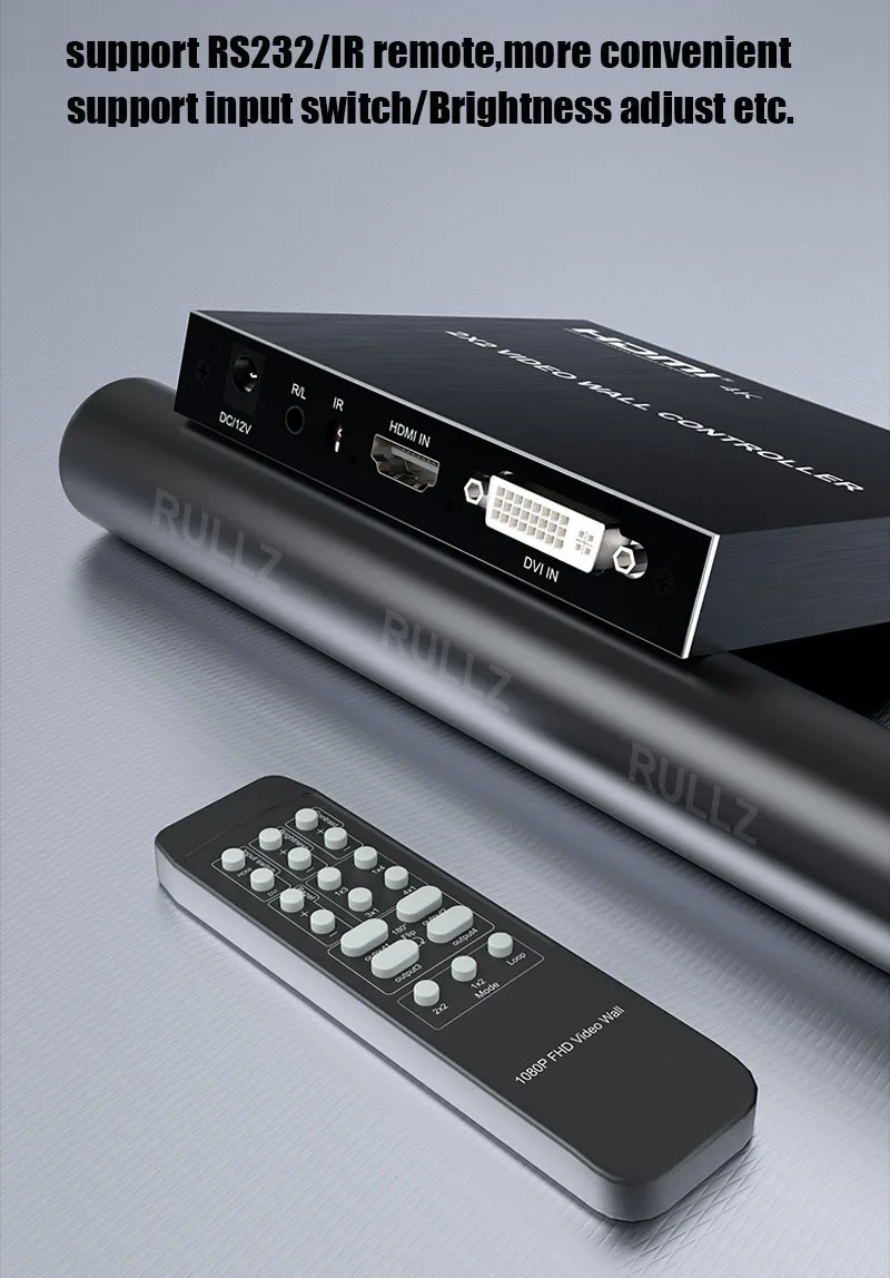 4K 2x2 Video Wall Controller Multi Monitors Splicing Processor 1080P 1x2 1x3 1x4