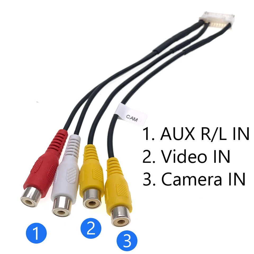 YONGJIANGXIA Car 24 Pin Plug Stereo RCA AV In SUB...