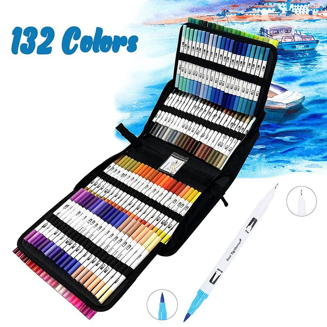 120 colors dual brush markers pens